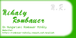 mihaly rombauer business card